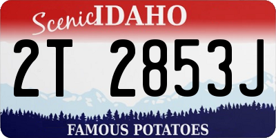ID license plate 2T2853J