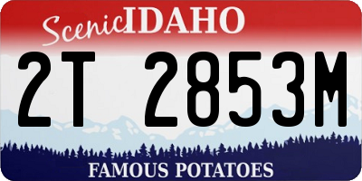 ID license plate 2T2853M