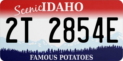 ID license plate 2T2854E