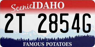 ID license plate 2T2854G