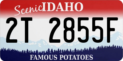 ID license plate 2T2855F