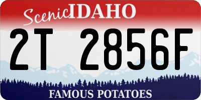 ID license plate 2T2856F