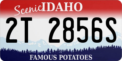 ID license plate 2T2856S
