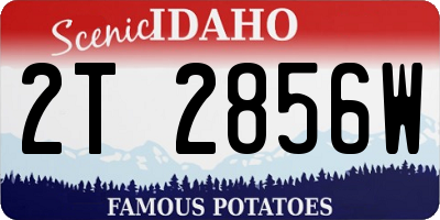 ID license plate 2T2856W
