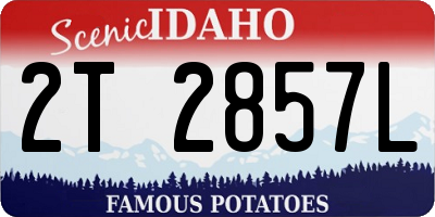 ID license plate 2T2857L