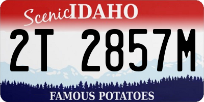 ID license plate 2T2857M