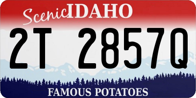 ID license plate 2T2857Q