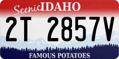 ID license plate 2T2857V