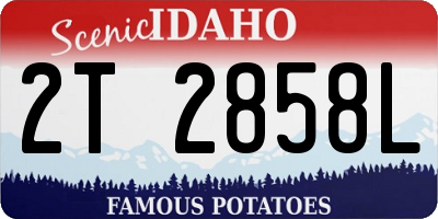 ID license plate 2T2858L