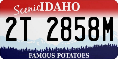 ID license plate 2T2858M