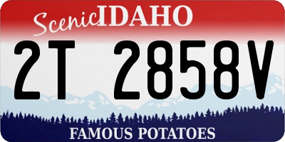 ID license plate 2T2858V