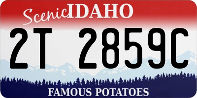 ID license plate 2T2859C