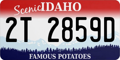 ID license plate 2T2859D