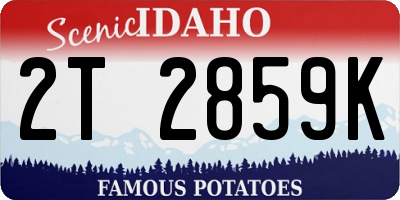 ID license plate 2T2859K