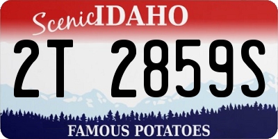 ID license plate 2T2859S