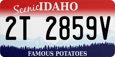ID license plate 2T2859V