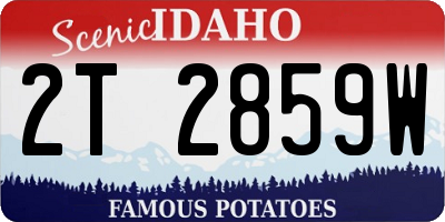 ID license plate 2T2859W
