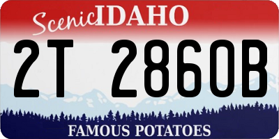 ID license plate 2T2860B
