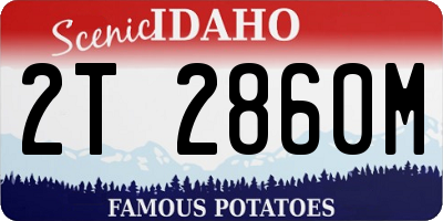 ID license plate 2T2860M