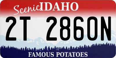 ID license plate 2T2860N