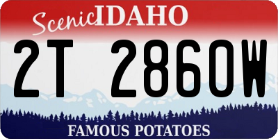 ID license plate 2T2860W