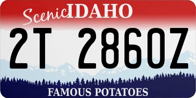ID license plate 2T2860Z