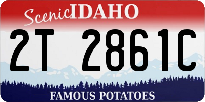 ID license plate 2T2861C