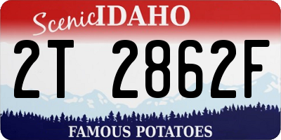 ID license plate 2T2862F