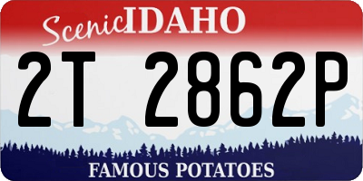 ID license plate 2T2862P