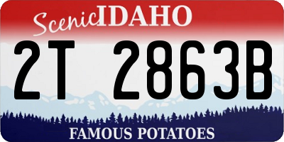 ID license plate 2T2863B