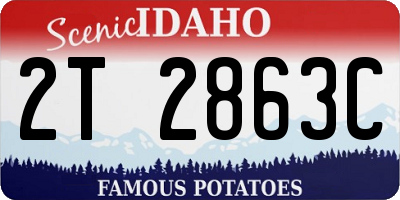 ID license plate 2T2863C