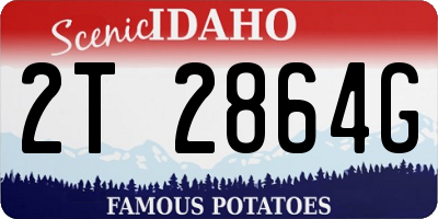 ID license plate 2T2864G