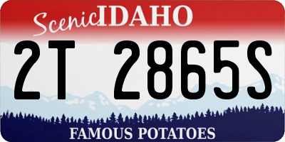 ID license plate 2T2865S