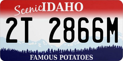 ID license plate 2T2866M