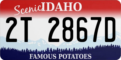 ID license plate 2T2867D