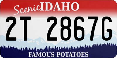 ID license plate 2T2867G