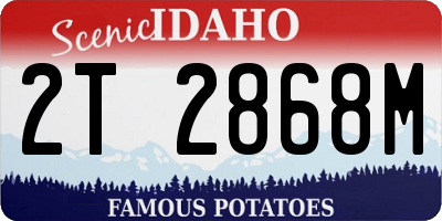 ID license plate 2T2868M