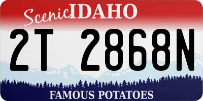 ID license plate 2T2868N