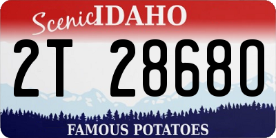 ID license plate 2T2868O