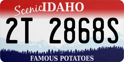 ID license plate 2T2868S