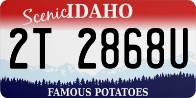 ID license plate 2T2868U