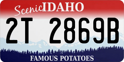 ID license plate 2T2869B