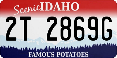 ID license plate 2T2869G