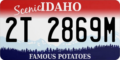 ID license plate 2T2869M