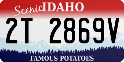 ID license plate 2T2869V