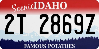 ID license plate 2T2869Z