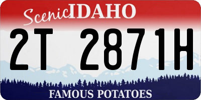 ID license plate 2T2871H