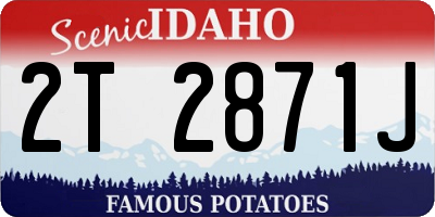 ID license plate 2T2871J