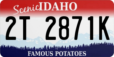 ID license plate 2T2871K