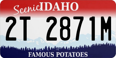 ID license plate 2T2871M